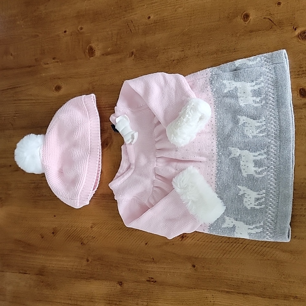 Janie and Jack Sweater Dress & Hat